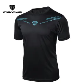 FANNAI Men T Shirt Sport Tops Tees Quick Dry Fitness Gym t shirt Men's Running Shirts Short sleeve Jerseys Sportswear Workout
