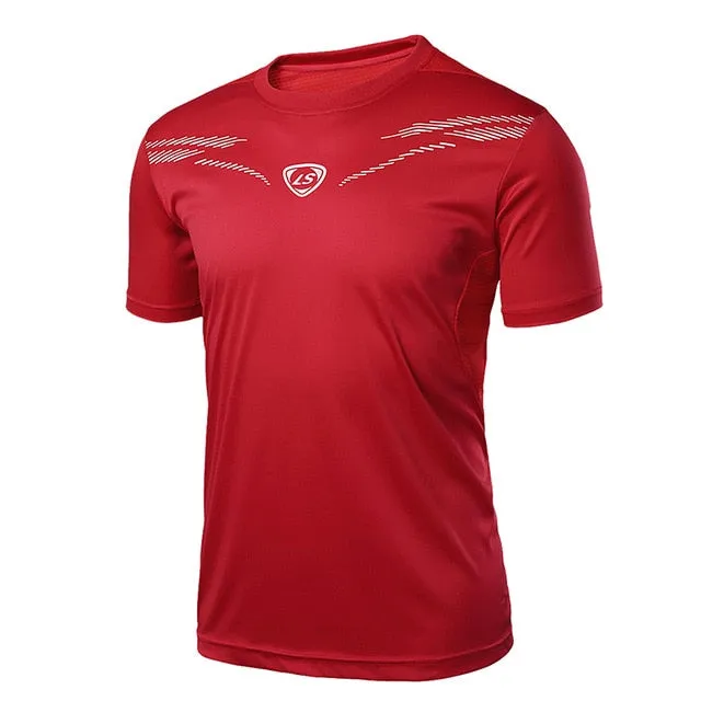 FANNAI Men T Shirt Sport Tops Tees Quick Dry Fitness Gym t shirt Men's Running Shirts Short sleeve Jerseys Sportswear Workout