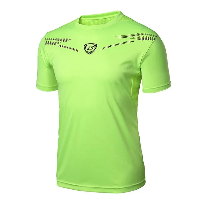 FANNAI Men T Shirt Sport Tops Tees Quick Dry Fitness Gym t shirt Men's Running Shirts Short sleeve Jerseys Sportswear Workout
