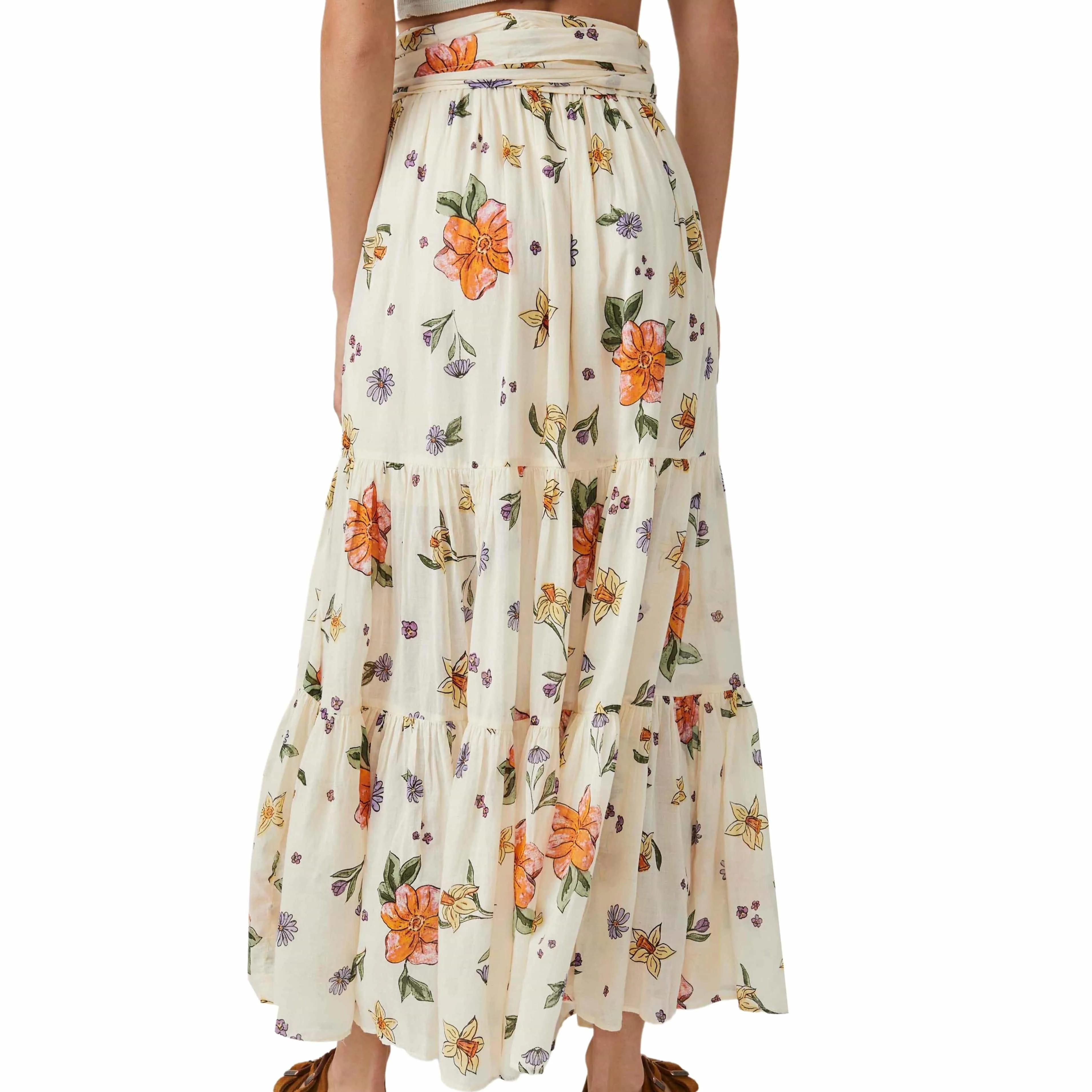 Free People Luna Convertible Maxi Ivory Combo