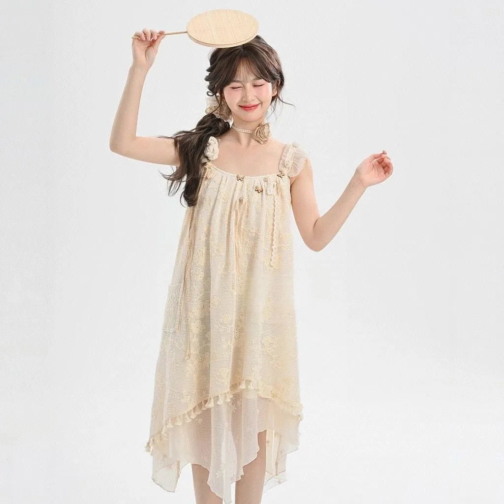 French Jacquard Lace Patchwork Dress