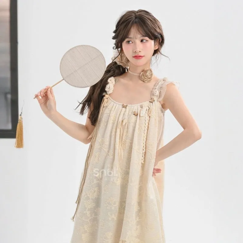 French Jacquard Lace Patchwork Dress