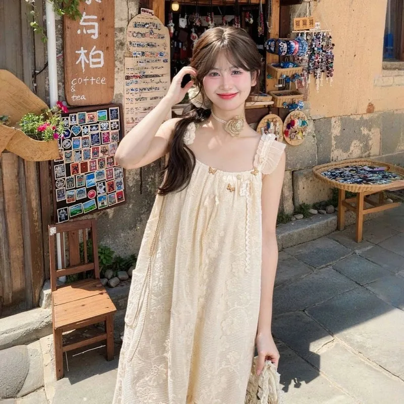 French Jacquard Lace Patchwork Dress