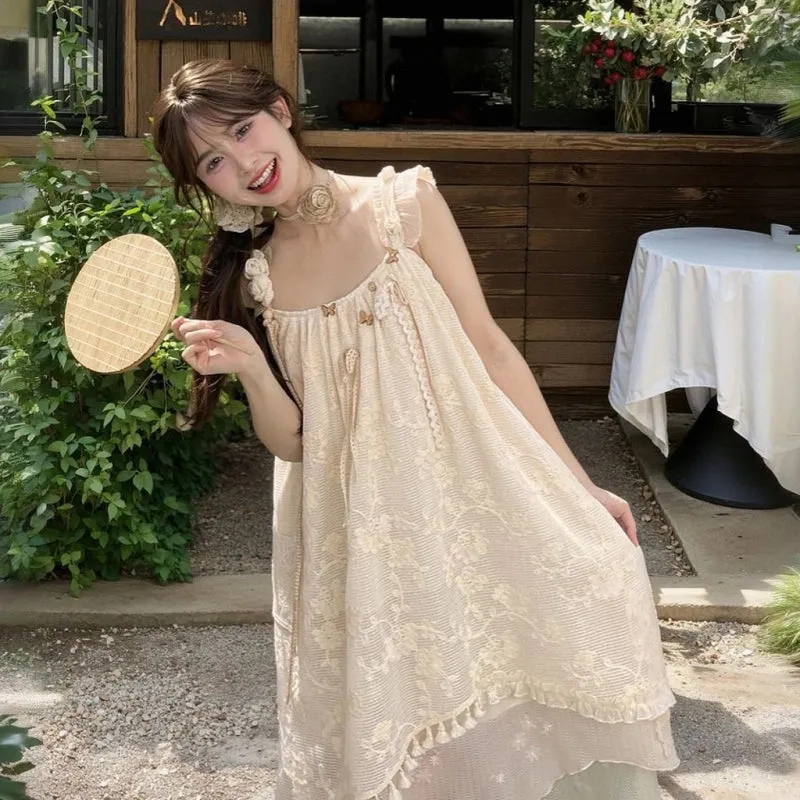 French Jacquard Lace Patchwork Dress