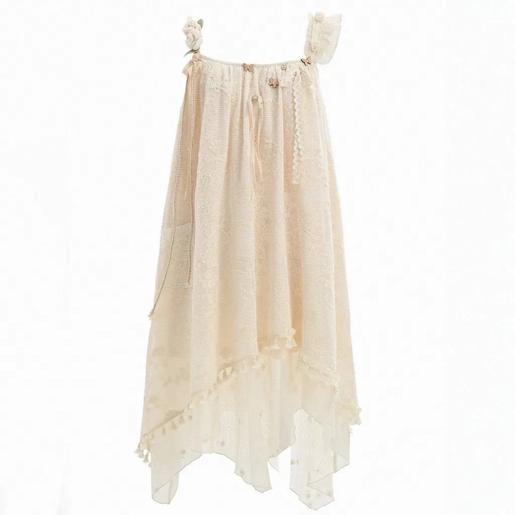 French Jacquard Lace Patchwork Dress