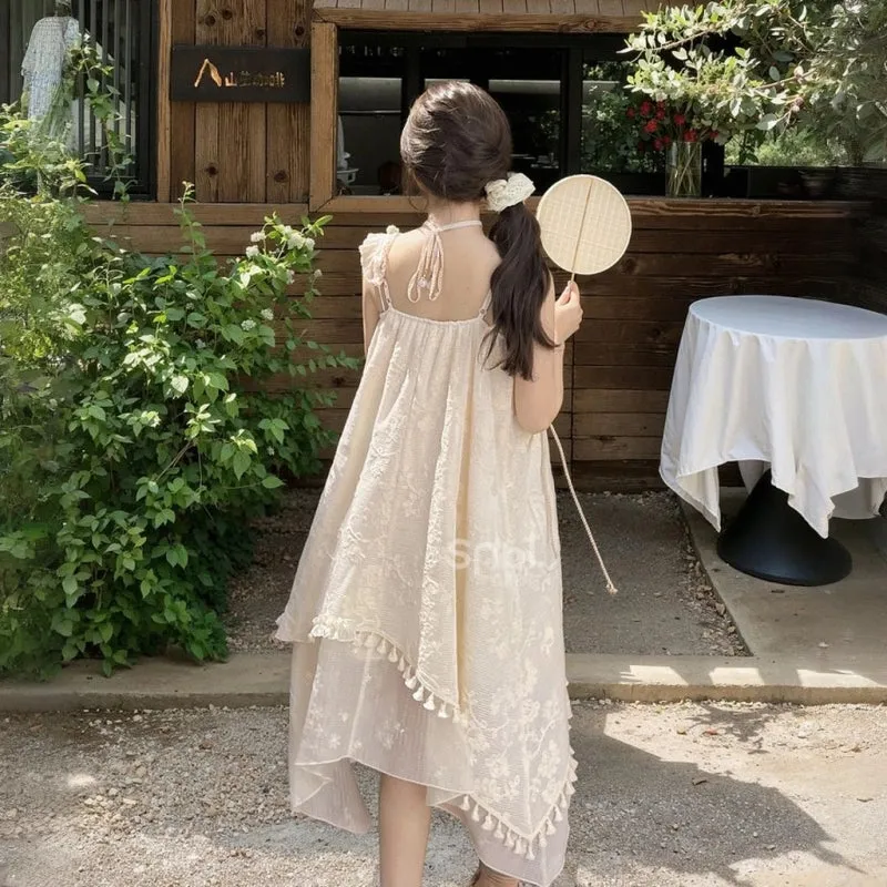 French Jacquard Lace Patchwork Dress