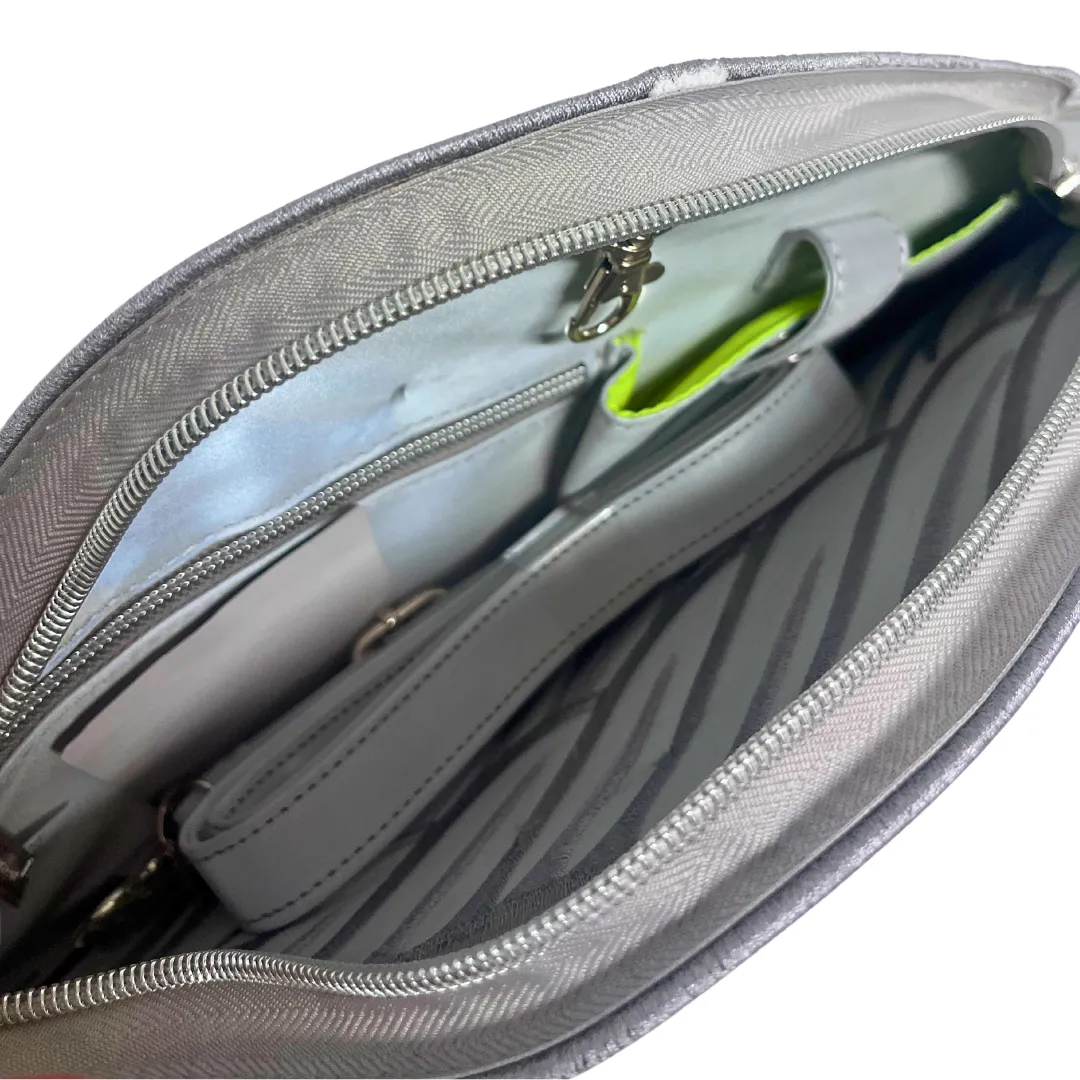 Fydelity Quiver Backpack/Clutch Bag Silver Wings