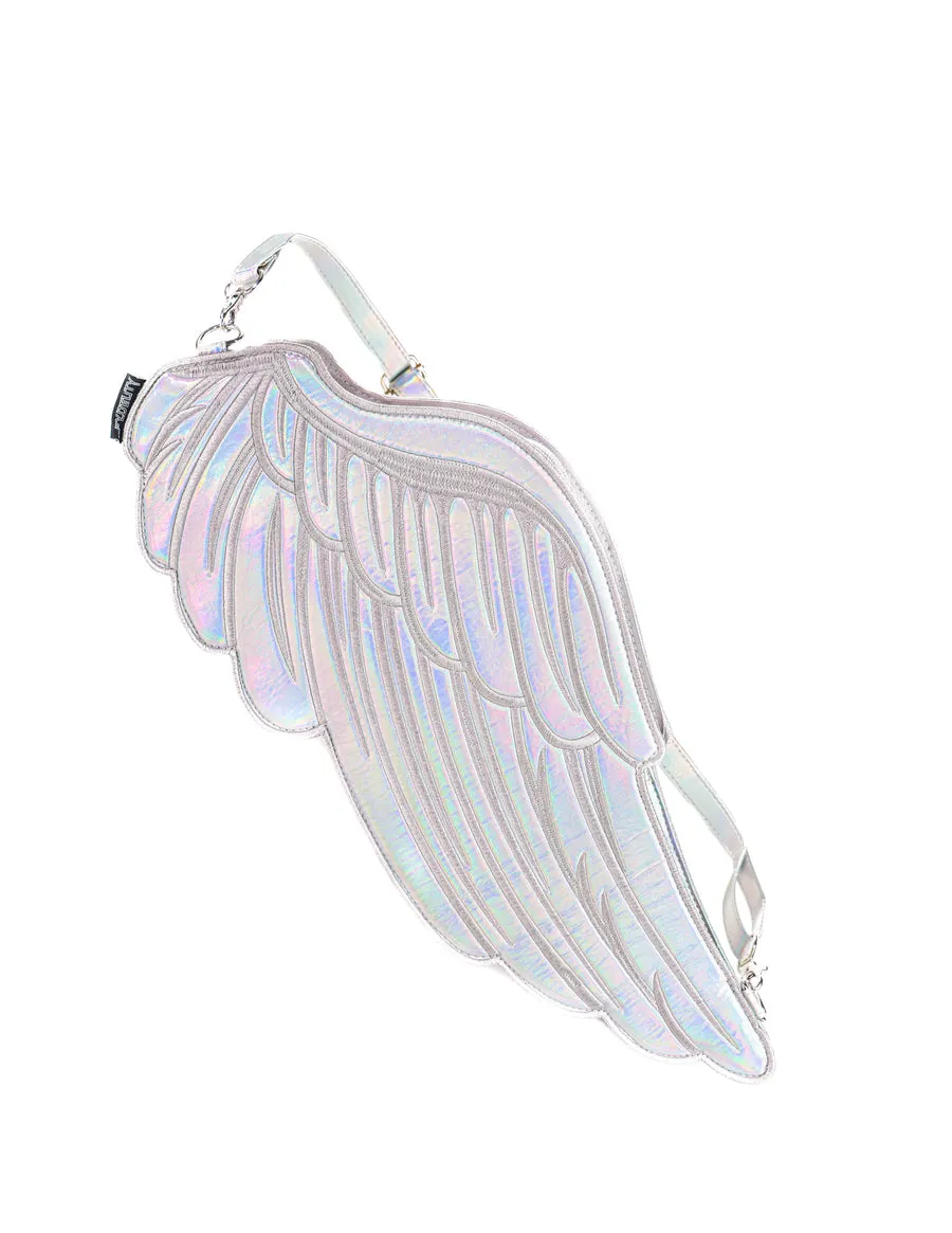 Fydelity Quiver Backpack/Clutch Bag Silver Wings