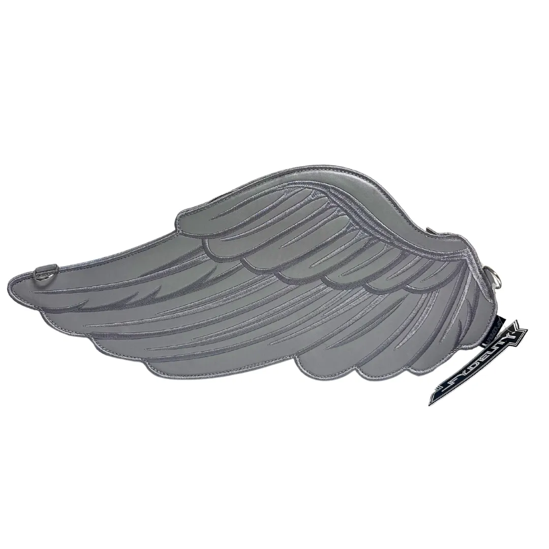 Fydelity Quiver Backpack/Clutch Bag Silver Wings