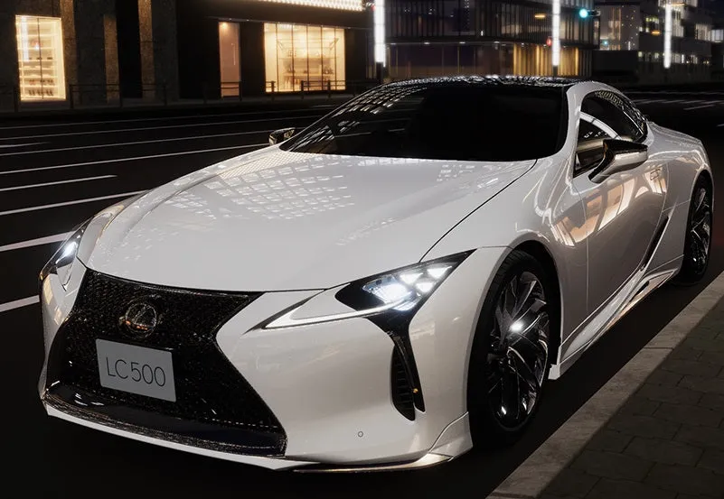 Genuine Lexus Japan 2018-2024 LC Factory Painted Front Spoiler Kit with Chrome Garnish