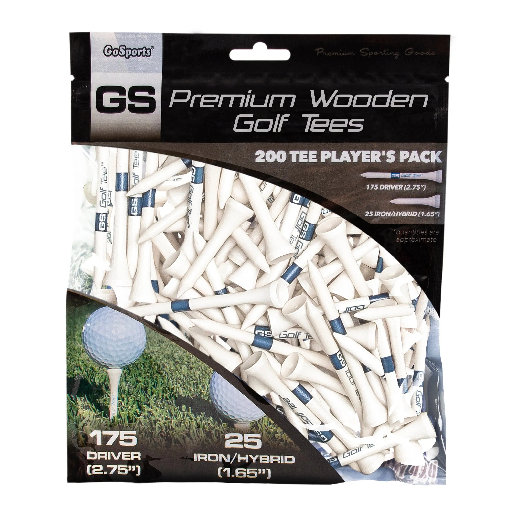 GoSports 2.75" Premium Wooden Golf Tees - Pink
