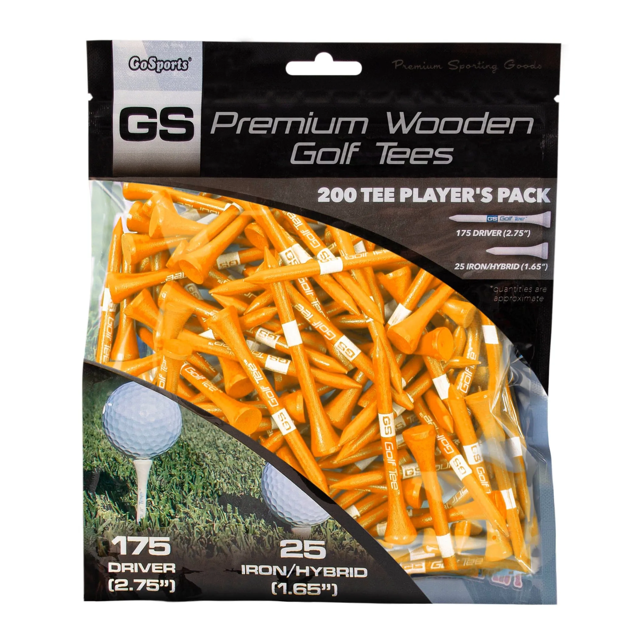 GoSports 2.75" Premium Wooden Golf Tees - Pink