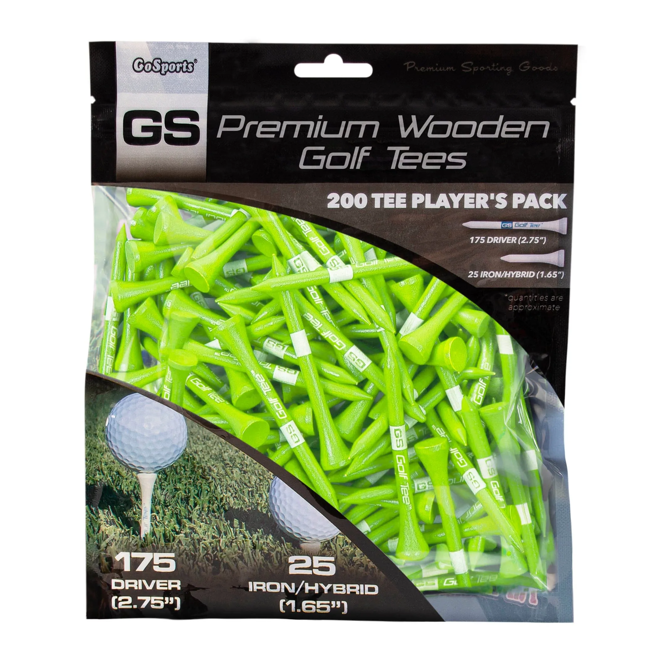 GoSports 2.75" Premium Wooden Golf Tees - Pink