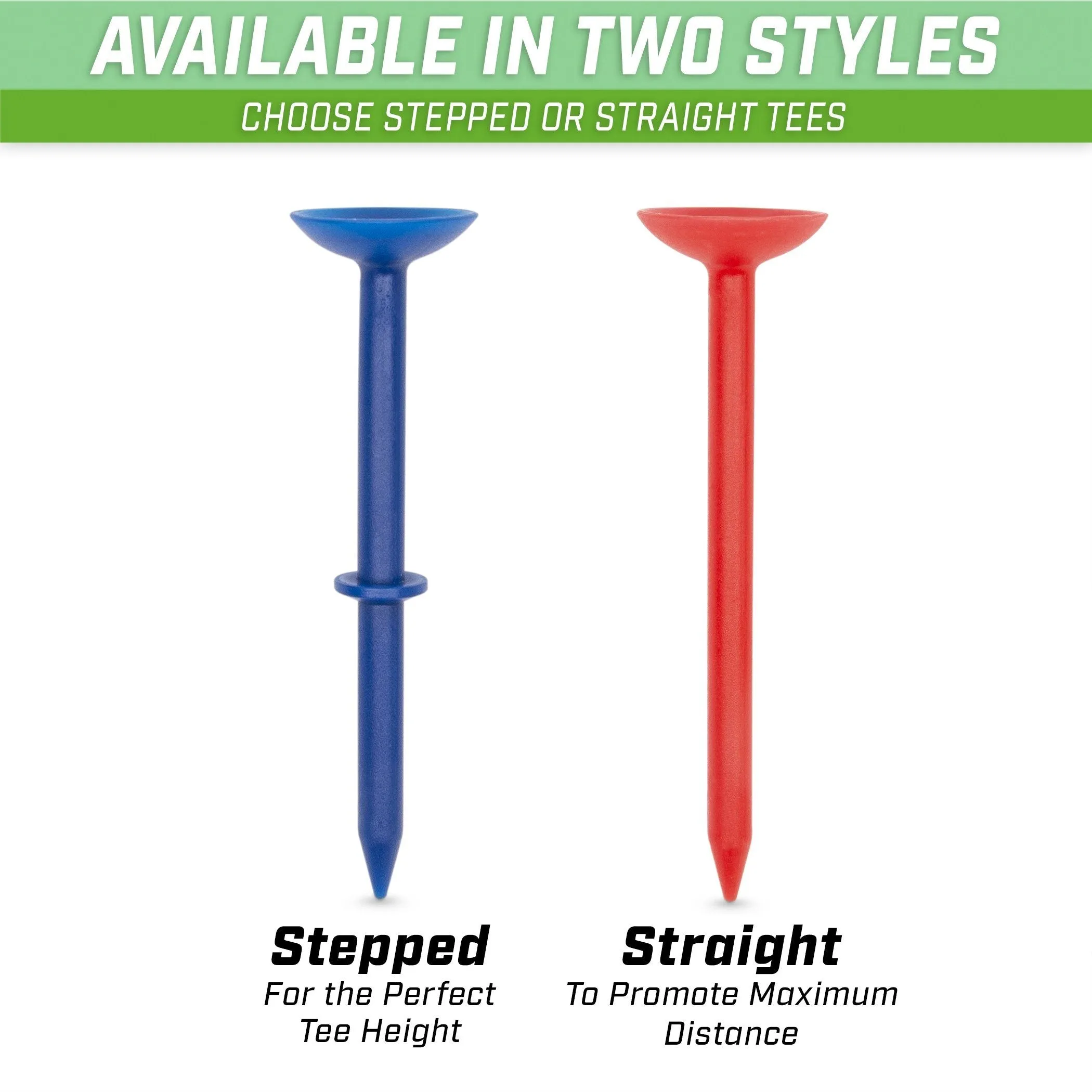 GoSports 3.25" Widemouth Plastic Golf Tees