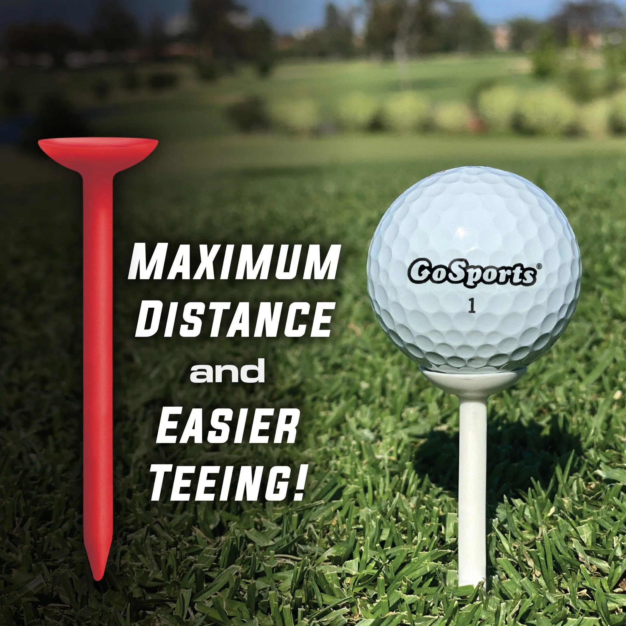 GoSports 3.25" Widemouth Plastic Golf Tees