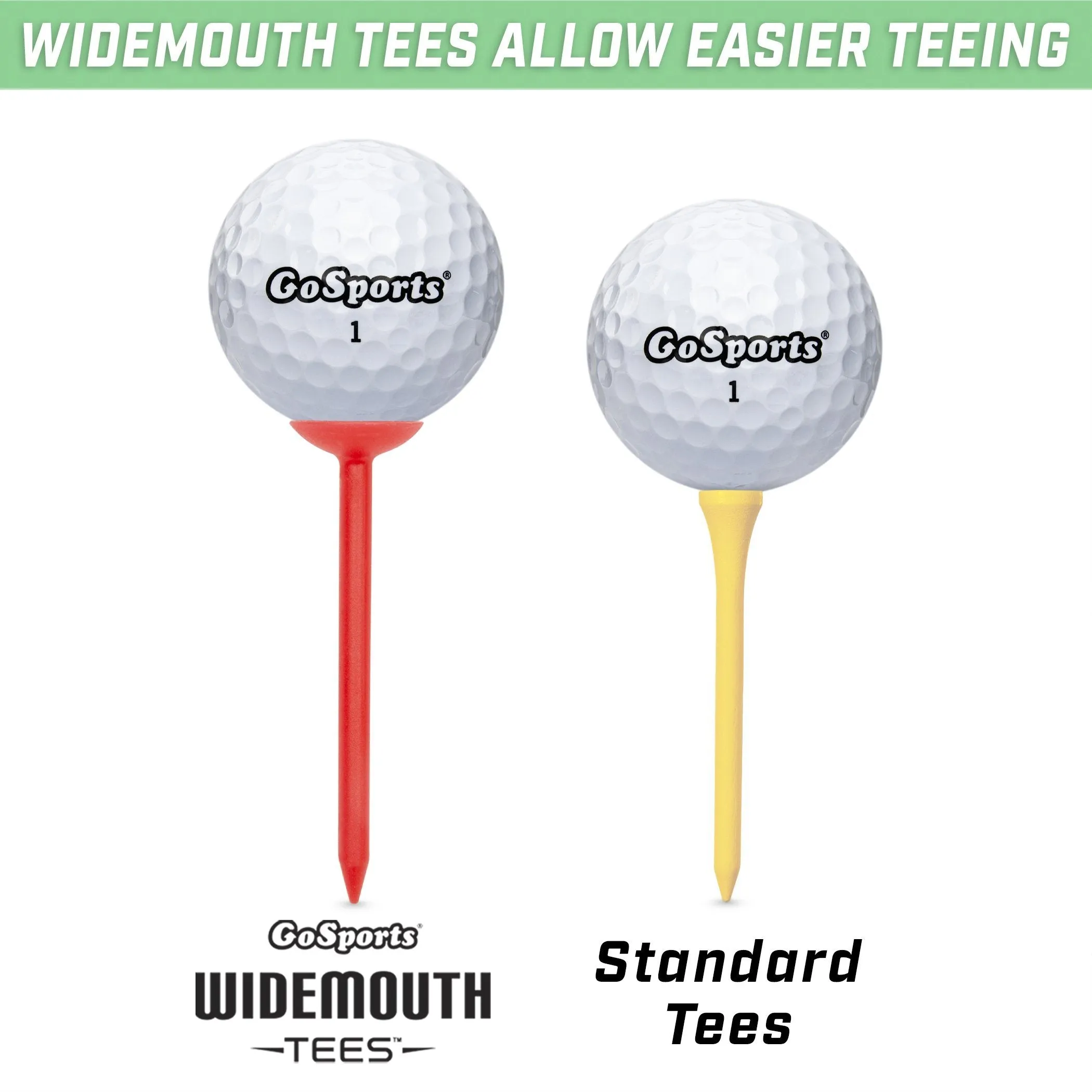 GoSports 3.25" Widemouth Plastic Golf Tees