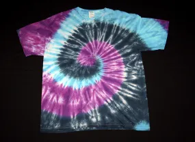Men's TieDye Short-sleeve Tee/Swirl/ Turq-Purp-Blk