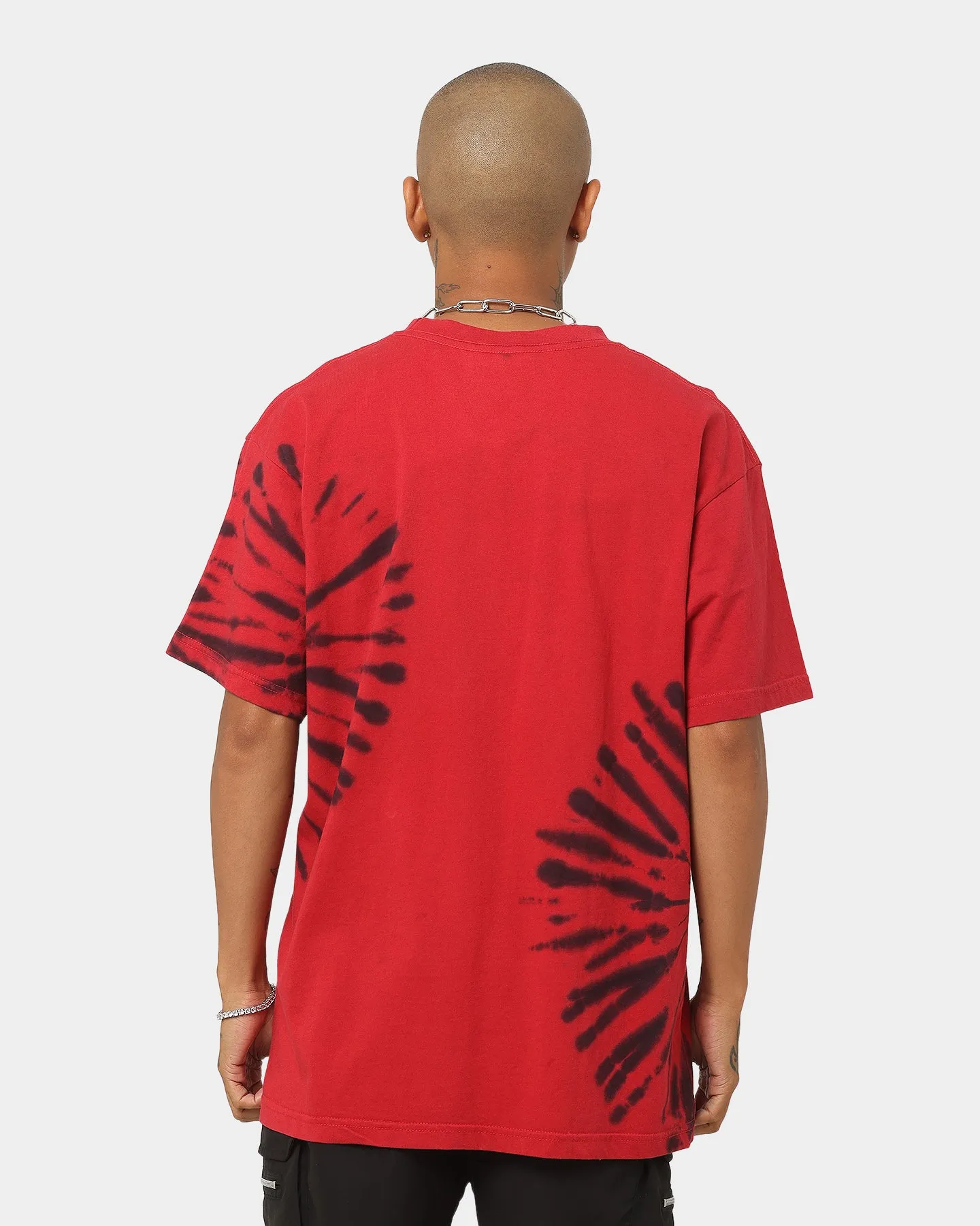 Mitchell & Ness Chicago Bulls XL Logo Vintage Tie Dye T-Shirt Red