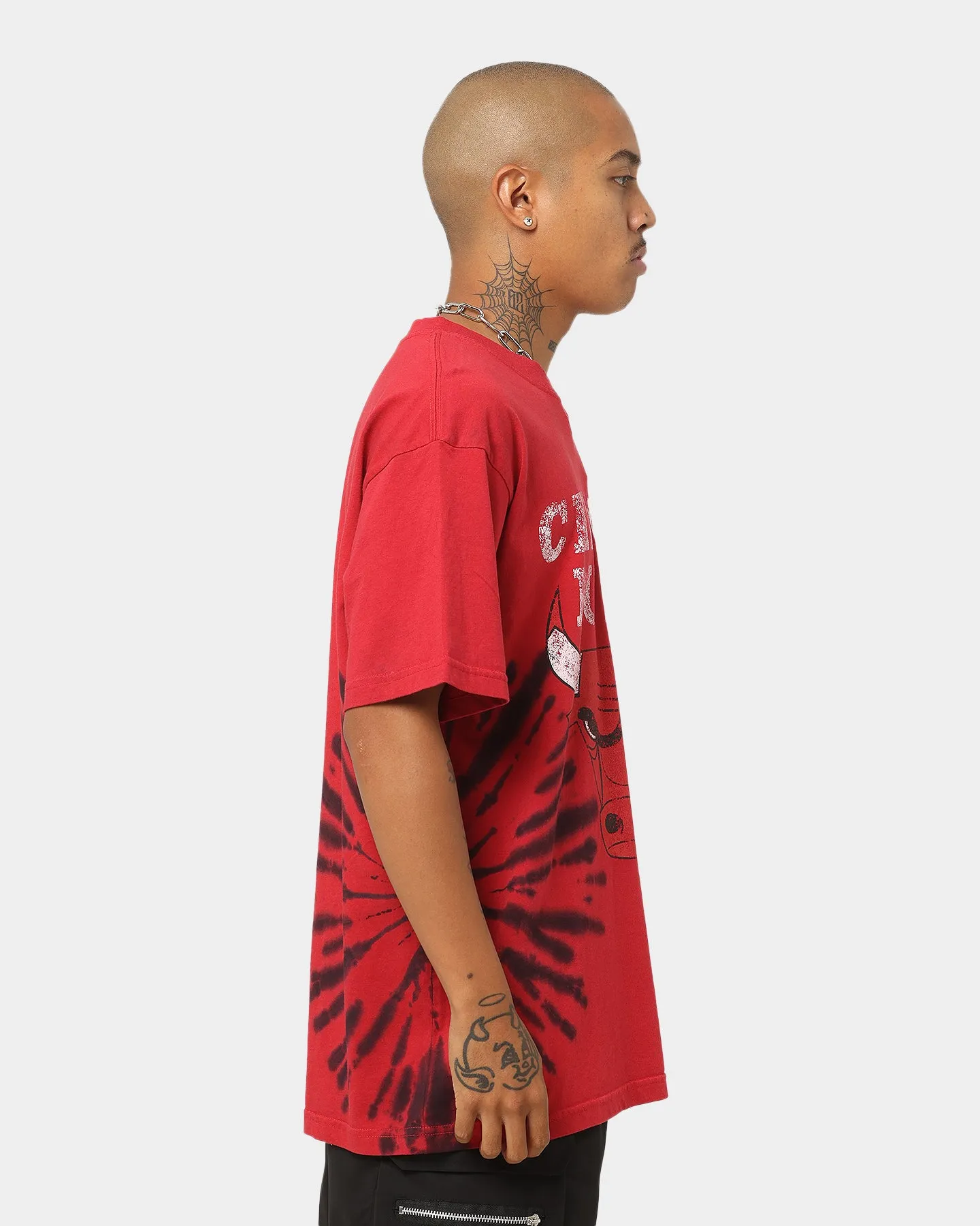 Mitchell & Ness Chicago Bulls XL Logo Vintage Tie Dye T-Shirt Red