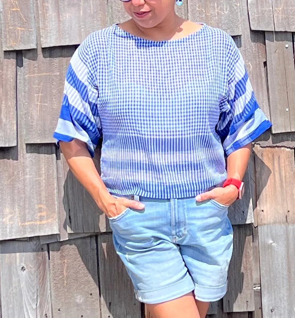 Neeli Gamchha Top