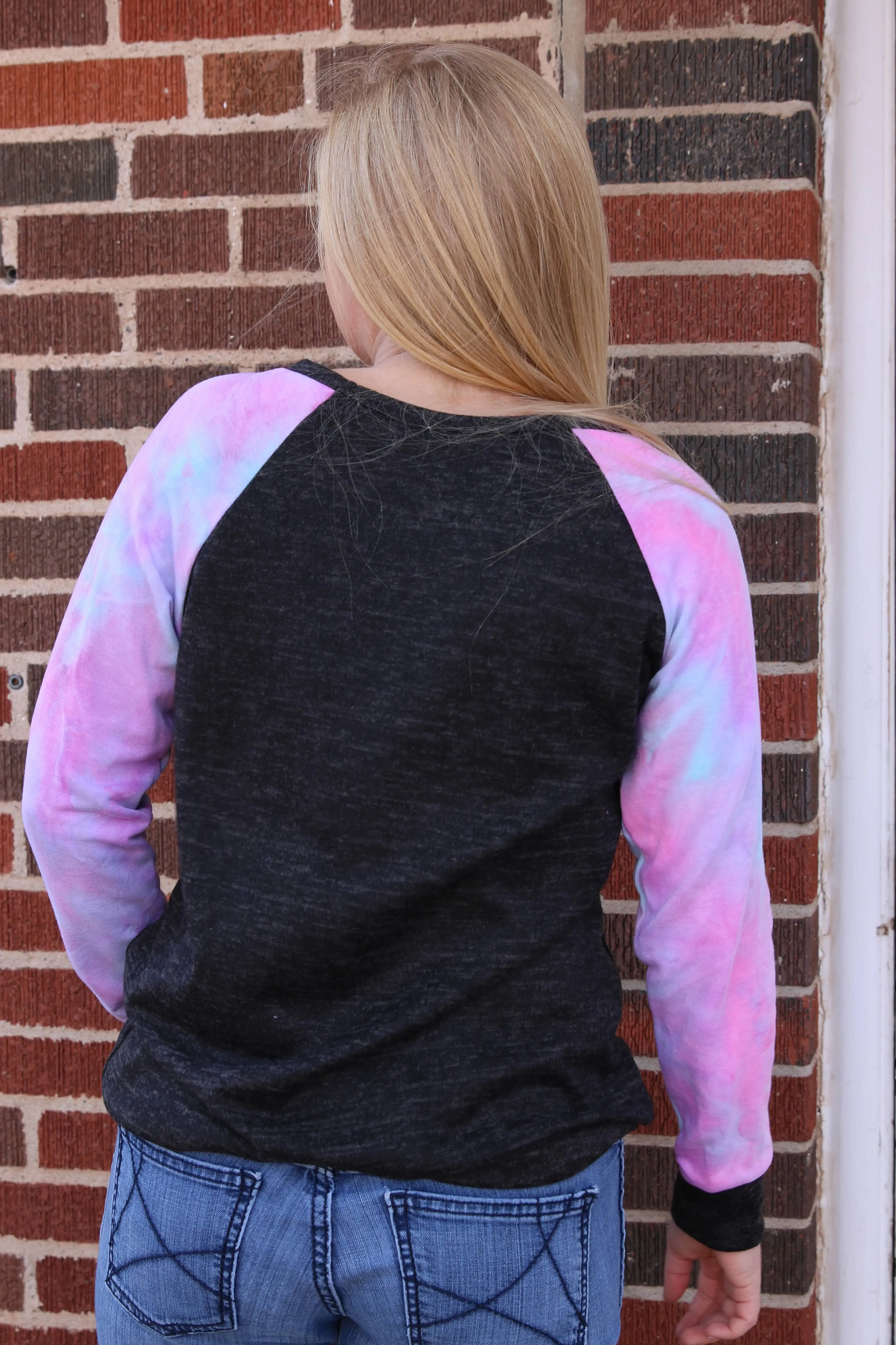 Ofelia Charcoal Tie Dye Top