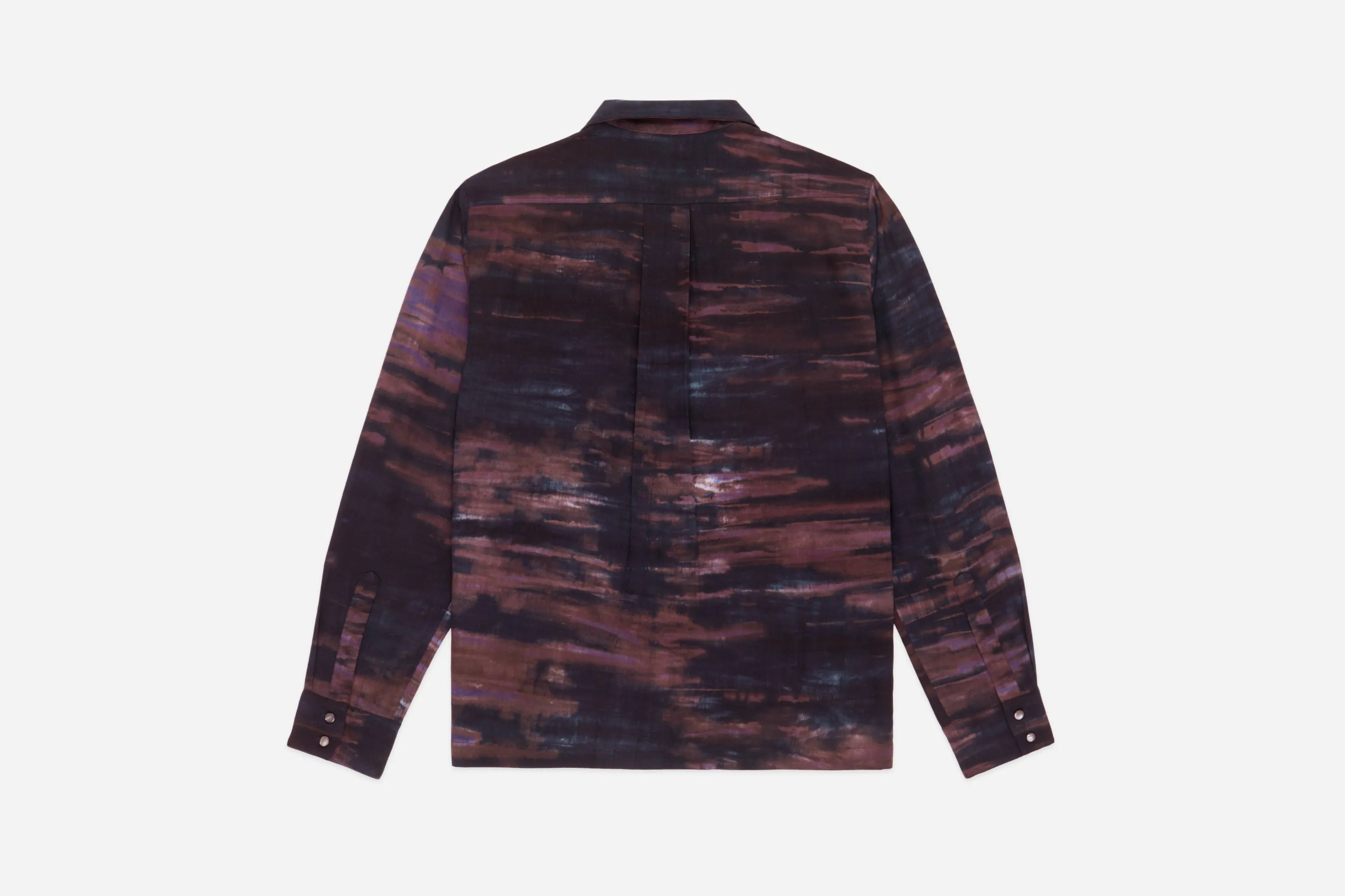 Open Collar Shirt ~ Midnight Tie Dye