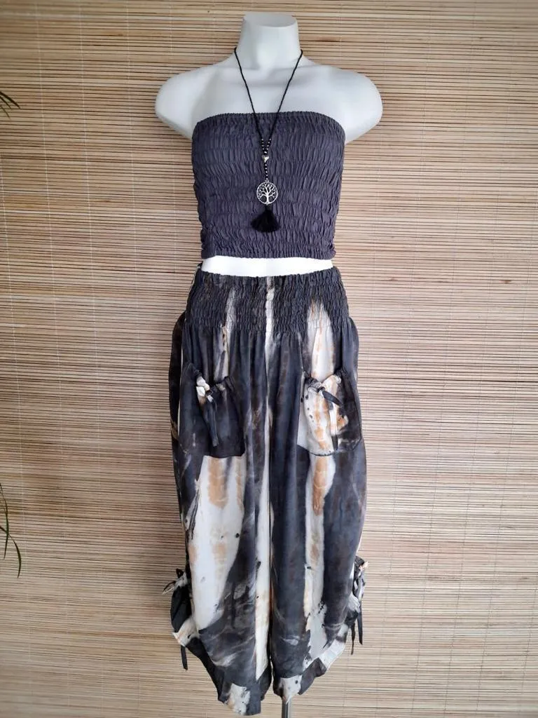 PANT KRISHNA New Tie Dye Black/ Copper