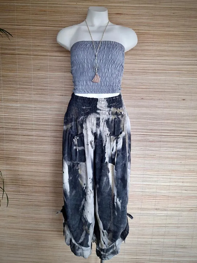 PANT KRISHNA New Tie Dye Black/ Sand