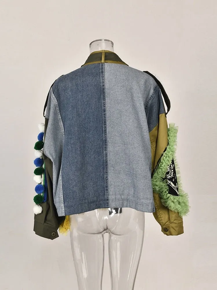 Pre Order:  Patches Sequins and Laces Collage Jacket - @modelnehemie