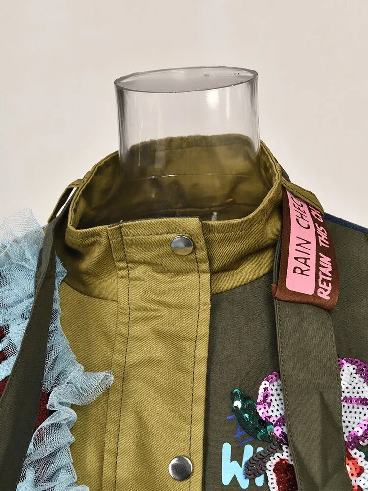 Pre Order:  Patches Sequins and Laces Collage Jacket - @modelnehemie