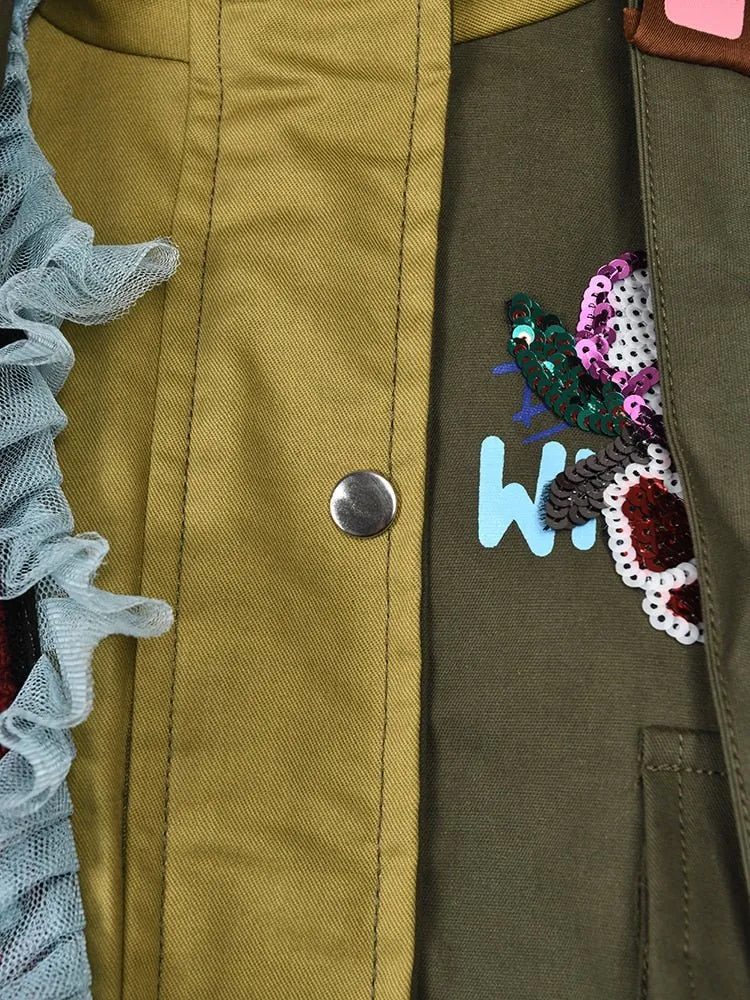 Pre Order:  Patches Sequins and Laces Collage Jacket - @modelnehemie