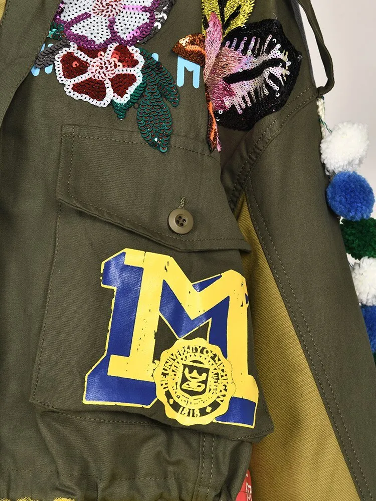 Pre Order:  Patches Sequins and Laces Collage Jacket - @modelnehemie