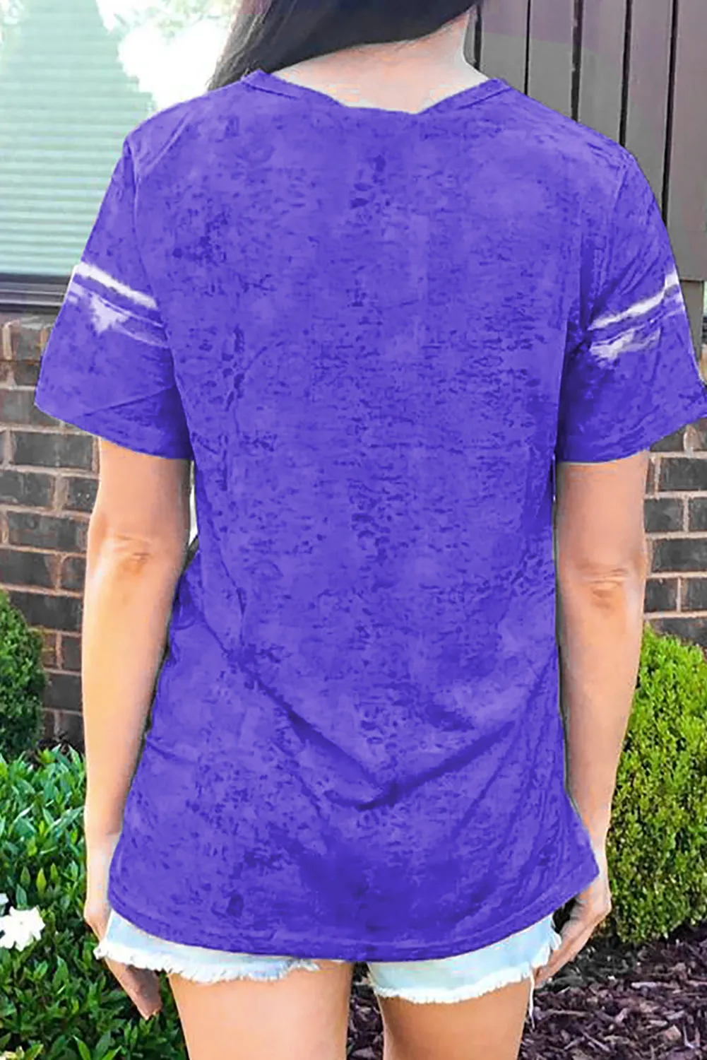 Short Sleeve Tie Dye Shirts Colorblock Tops