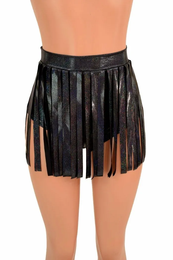 Siren 12" Gladiator Shorts in Black Holo