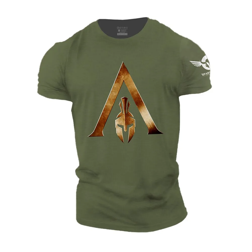 T Shirt For Men Spartan Bodybuilding Tracksuits Leisure O-neck Outdoor Sports Short Sleeve Summer Quick Dry Material Loose Tees