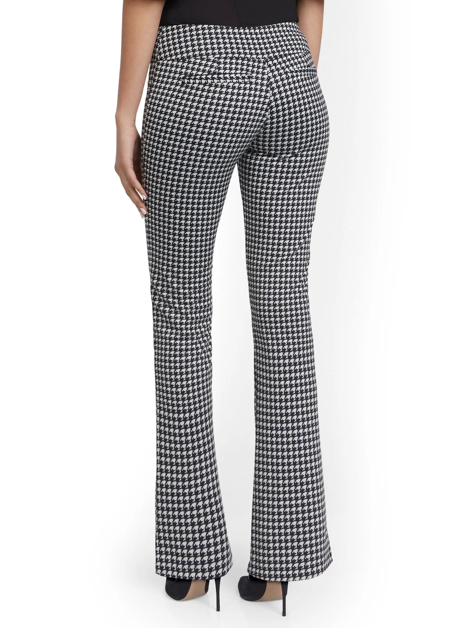 Tall Houndstooth Pull-On Bootcut Ponte Knit Pant - Superflex