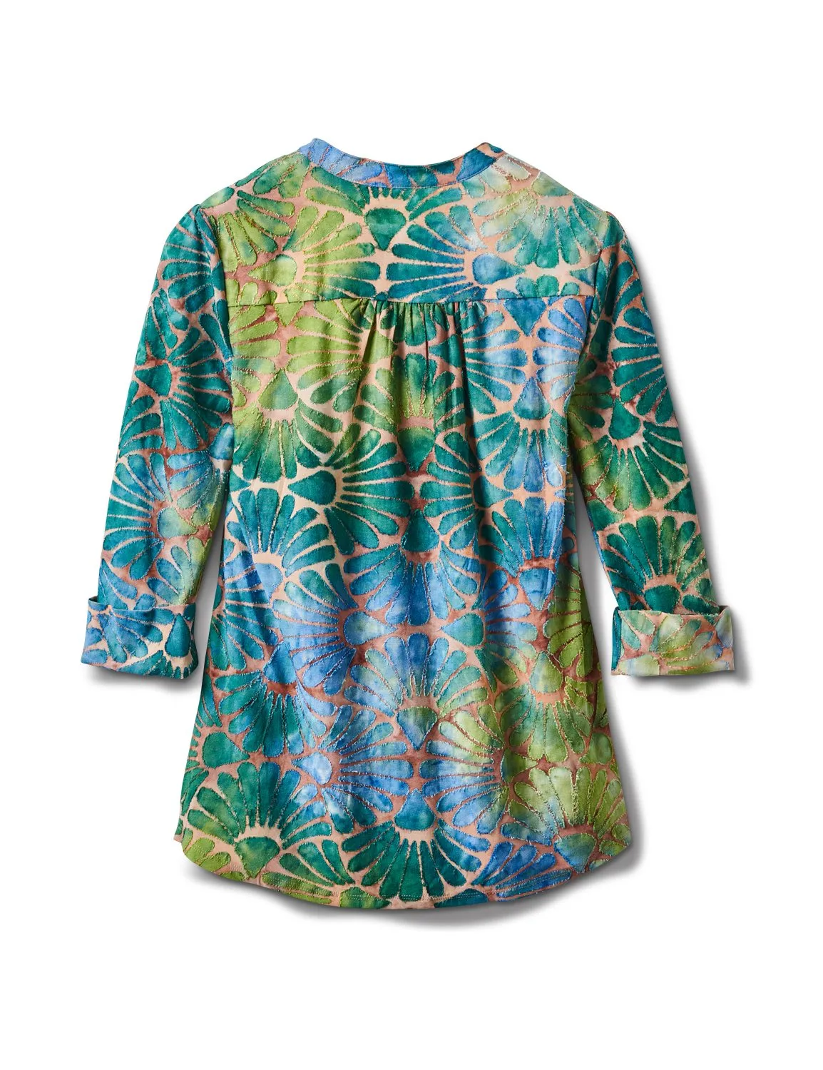 Tie Dye Clip Jaquard Popover Knit Top