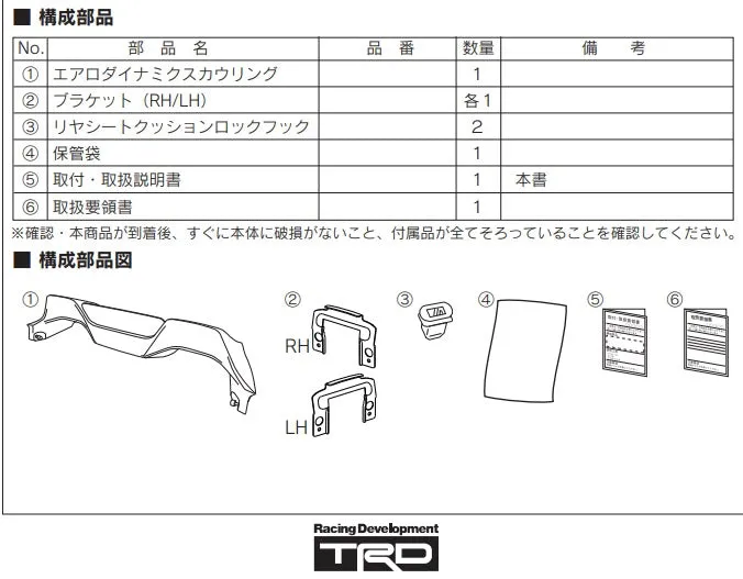 TRD JAPAN 2021-2024 Lexus LC 500 Convertible CFRP Carbon Aero Dynamics Cowling Kit
