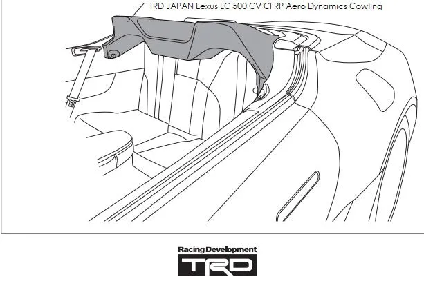 TRD JAPAN 2021-2024 Lexus LC 500 Convertible CFRP Carbon Aero Dynamics Cowling Kit