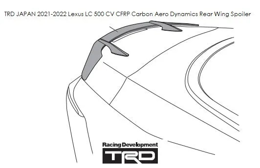 TRD JAPAN 2021-2024 Lexus LC 500 Convertible CFRP Carbon Aero Dynamics Rear Wing Spoiler Kit