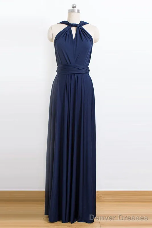Tulle Floor-Length Sleeveless Convertible Bridesmaids Dresses