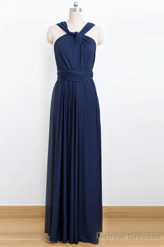 Tulle Floor-Length Sleeveless Convertible Bridesmaids Dresses