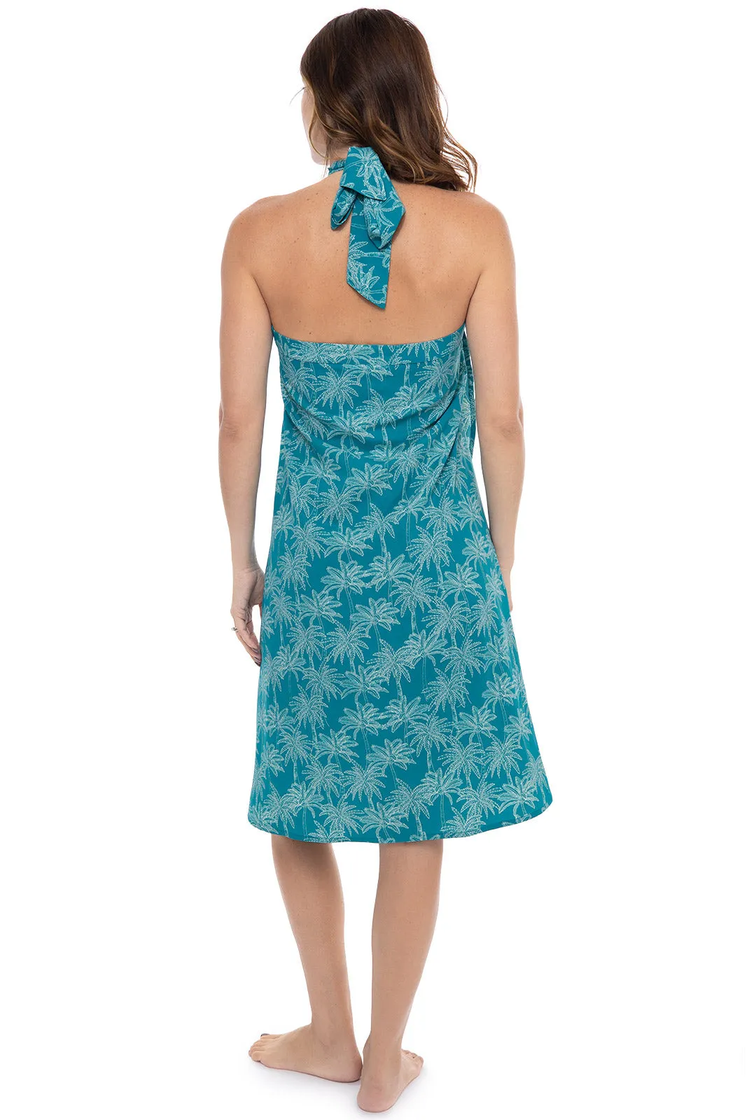 Women's Isla Convertible Wrap | Tahitian Teal Swaying Palms